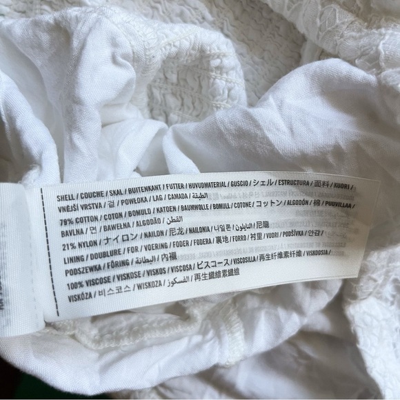 Hollister Crop Top Medium Eyelet Lace Crochet Smocked Western Boho Prairie - Picture 10 of 10